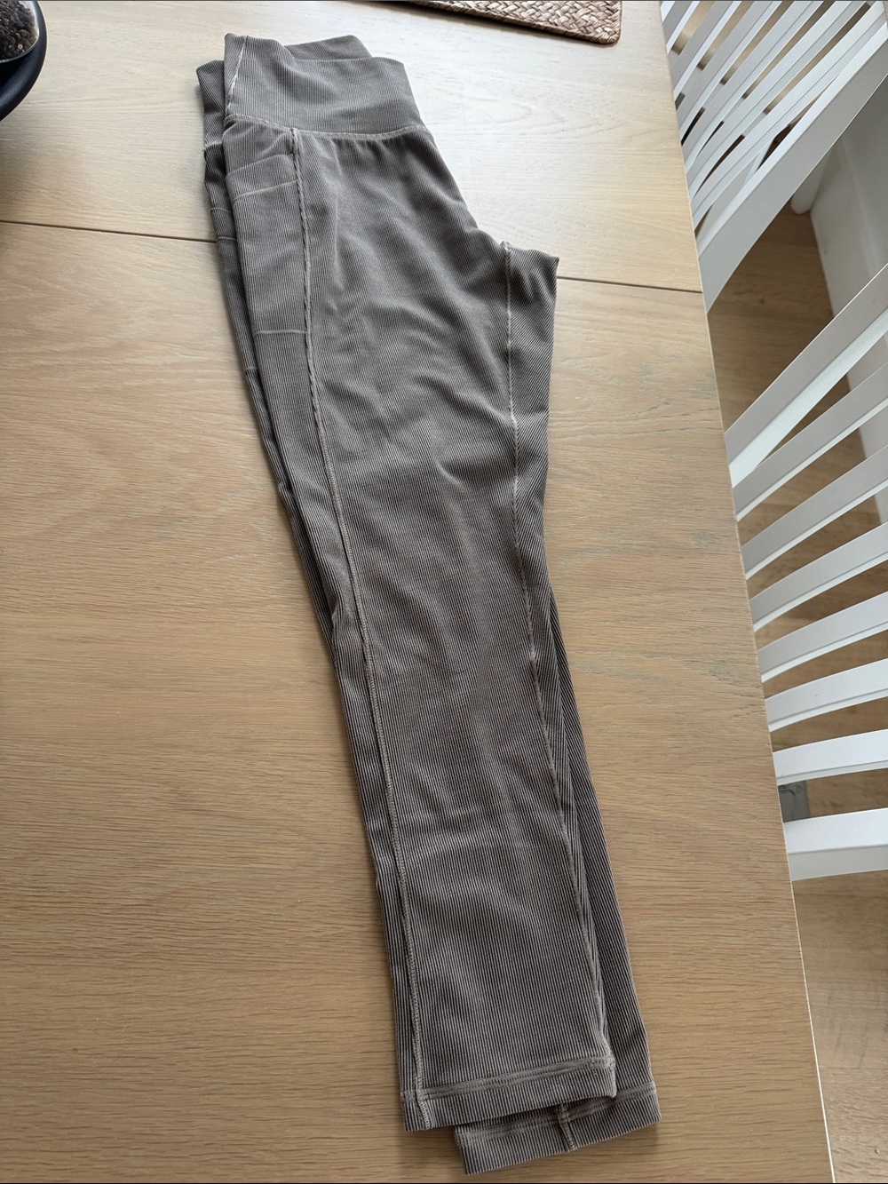 Prana Women's Taupe Leggings with Contrast Stitch